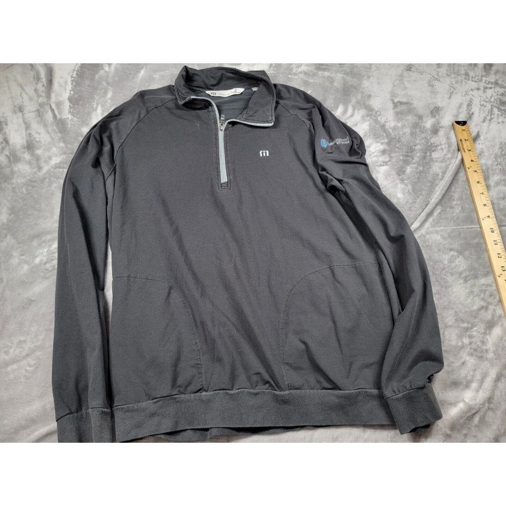 Travis Mathew Men’s Back 1/4‎ Quarter Zip Golf Pullover Sweater Pockets Sz Large